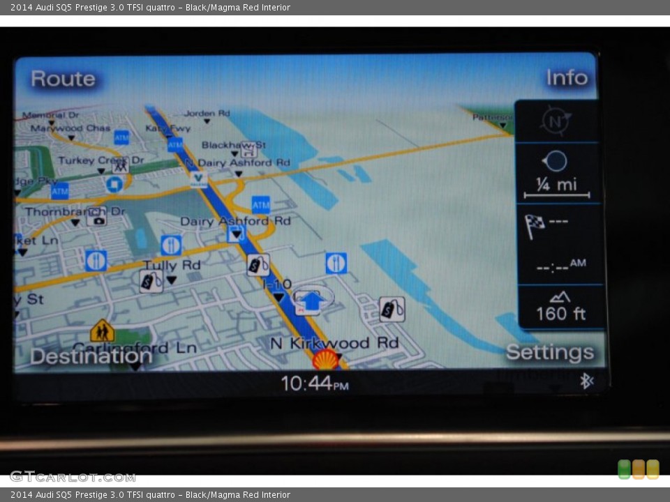 Black/Magma Red Interior Navigation for the 2014 Audi SQ5 Prestige 3.0 TFSI quattro #85071481