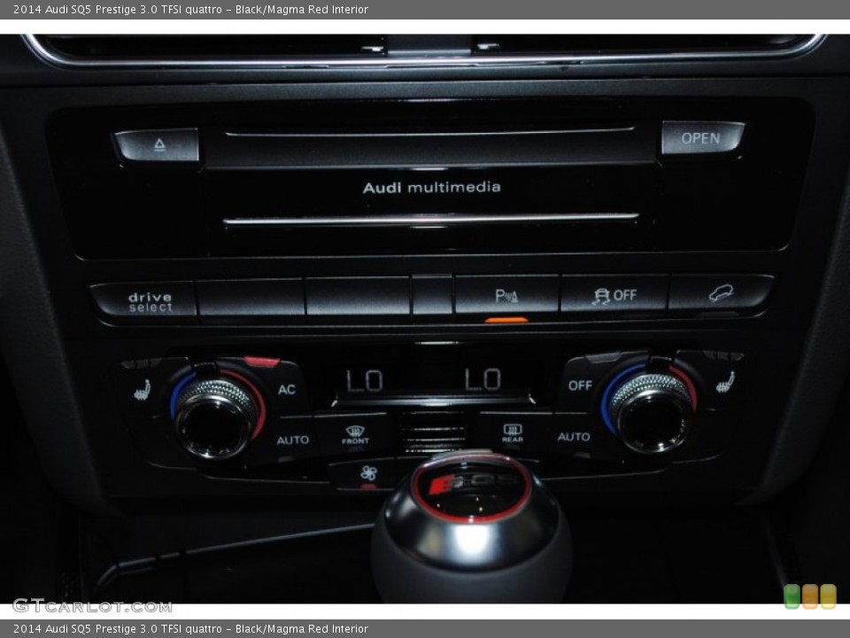 Black/Magma Red Interior Controls for the 2014 Audi SQ5 Prestige 3.0 TFSI quattro #85071623