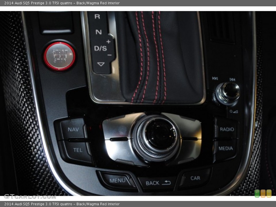 Black/Magma Red Interior Controls for the 2014 Audi SQ5 Prestige 3.0 TFSI quattro #85071647