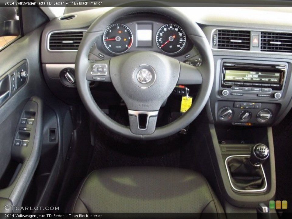 Titan Black Interior Dashboard for the 2014 Volkswagen Jetta TDI Sedan #85071800