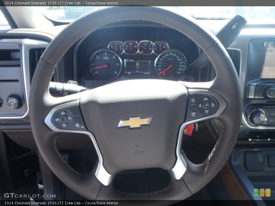 Cocoa/Dune Interior Steering Wheel for the 2014 Chevrolet Silverado 1500 LTZ Crew Cab #85073639