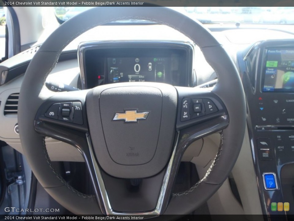 Pebble Beige/Dark Accents Interior Steering Wheel for the 2014 Chevrolet Volt  #85074119
