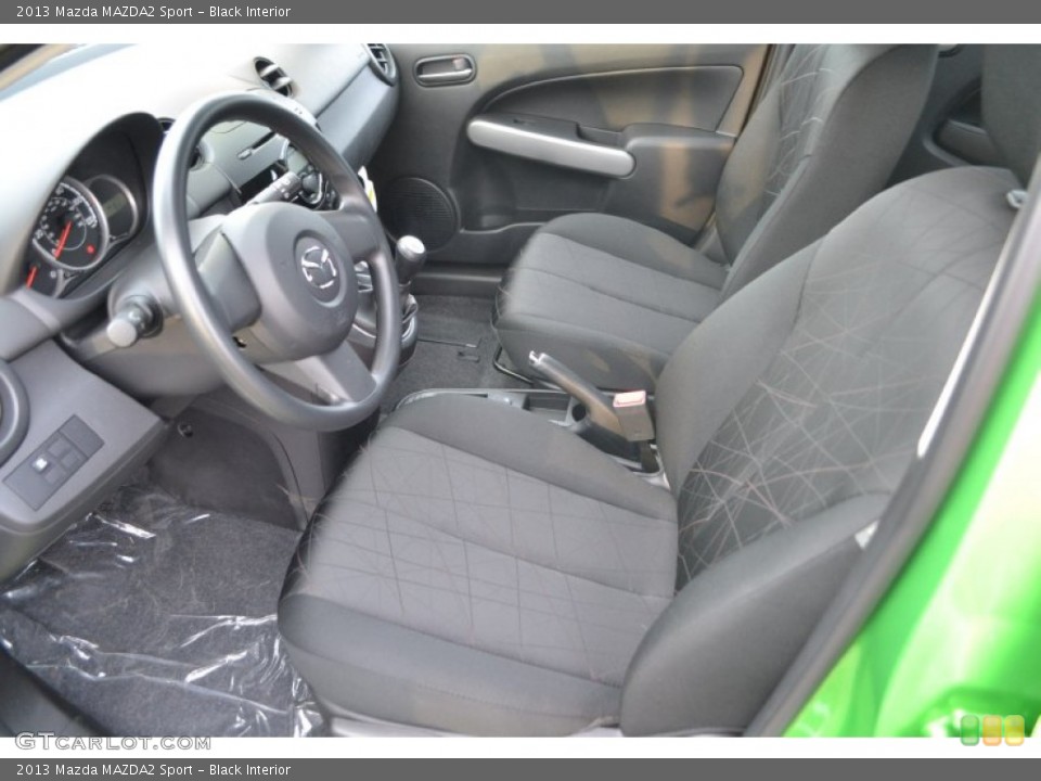 Black Interior Front Seat for the 2013 Mazda MAZDA2 Sport #85075757