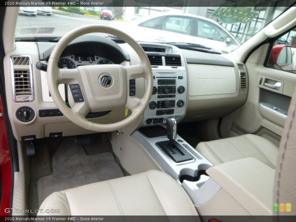 Stone Interior Prime Interior for the 2010 Mercury Mariner V6 Premier 4WD #85077311