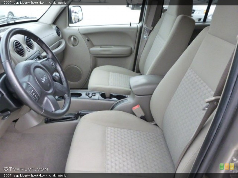Khaki Interior Front Seat for the 2007 Jeep Liberty Sport 4x4 #85077322