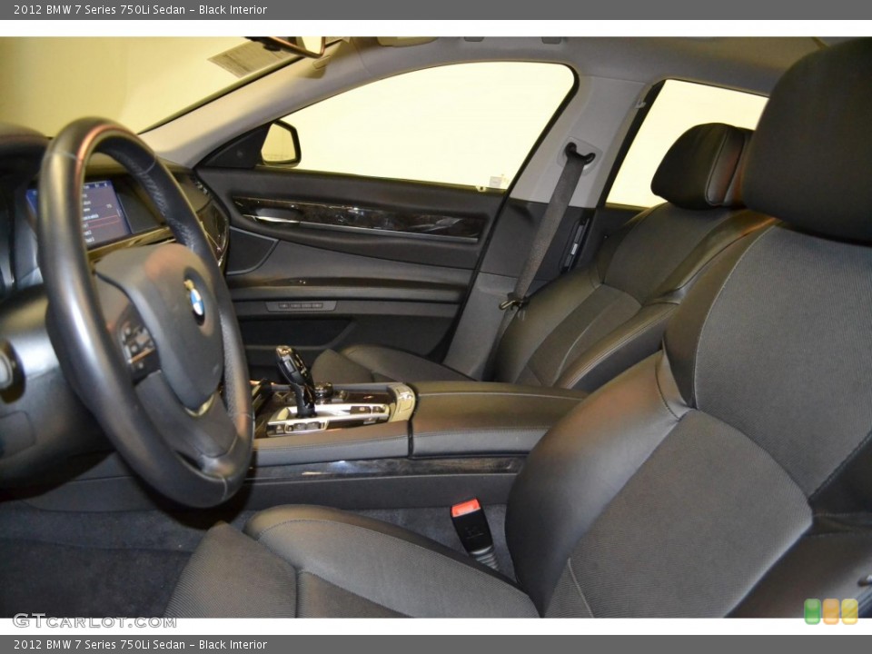 Black Interior Front Seat for the 2012 BMW 7 Series 750Li Sedan #85077734