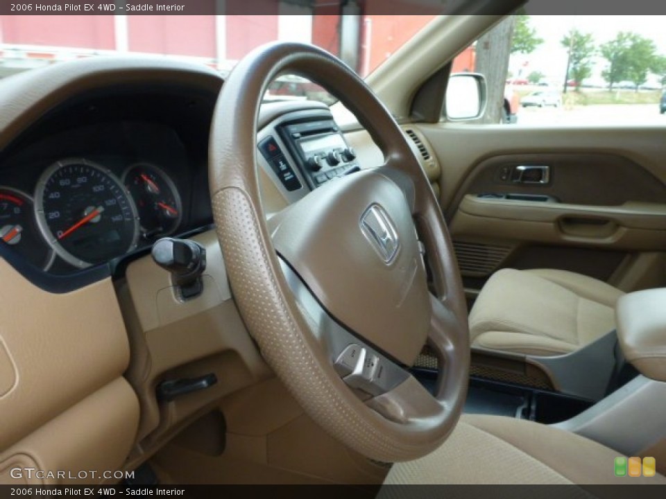 Saddle Interior Steering Wheel for the 2006 Honda Pilot EX 4WD #85081496