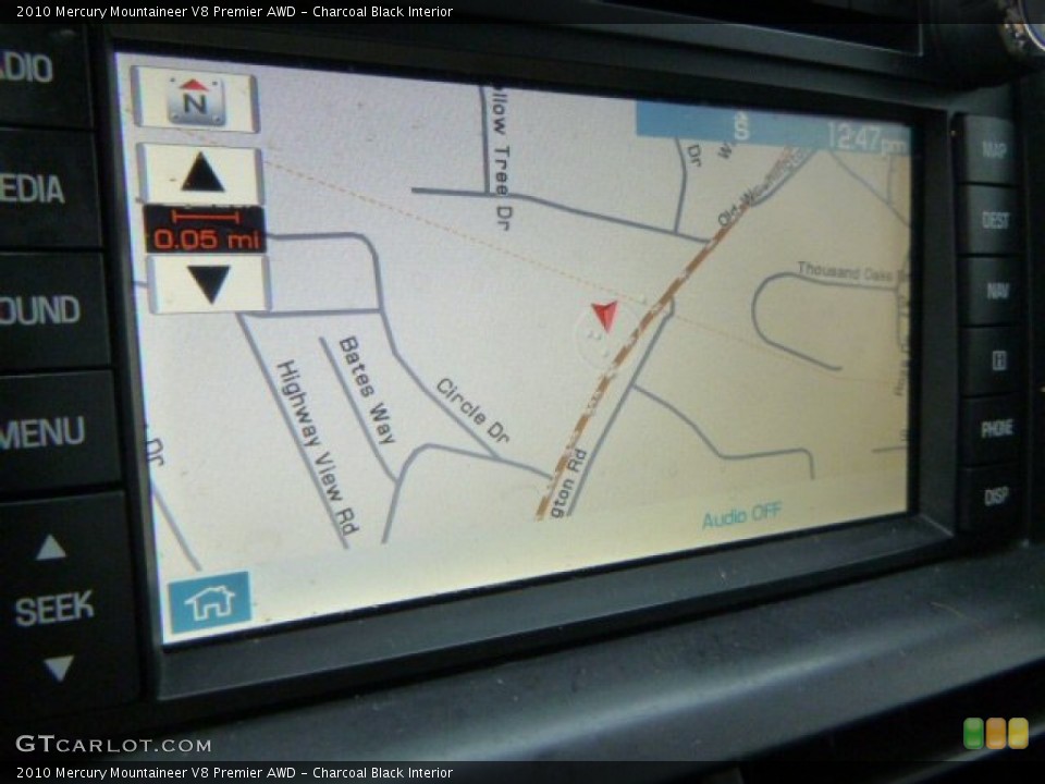 Charcoal Black Interior Navigation for the 2010 Mercury Mountaineer V8 Premier AWD #85082540