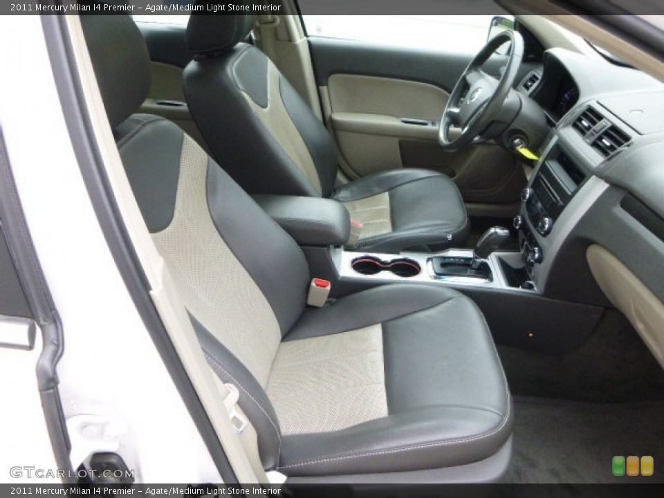 Agate/Medium Light Stone Interior Front Seat for the 2011 Mercury Milan I4 Premier #85082839