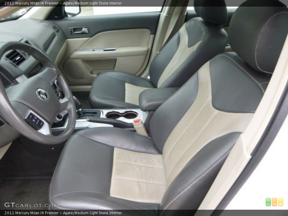 Agate/Medium Light Stone Interior Front Seat for the 2011 Mercury Milan I4 Premier #85082966