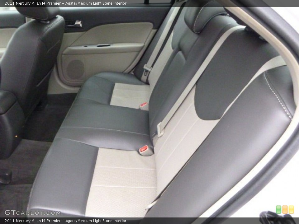 Agate/Medium Light Stone Interior Rear Seat for the 2011 Mercury Milan I4 Premier #85082990