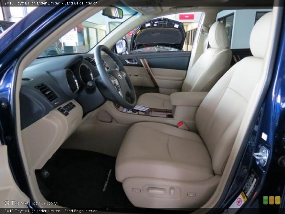 Sand Beige Interior Front Seat for the 2013 Toyota Highlander Limited #85084307