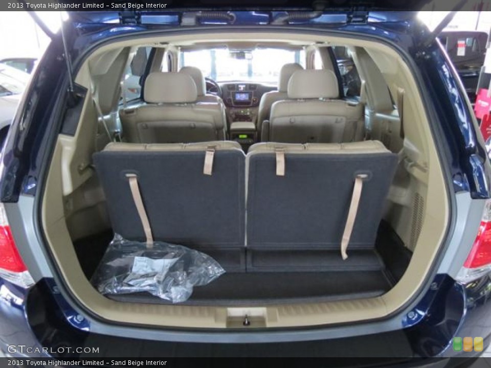 Sand Beige Interior Trunk for the 2013 Toyota Highlander Limited #85084610