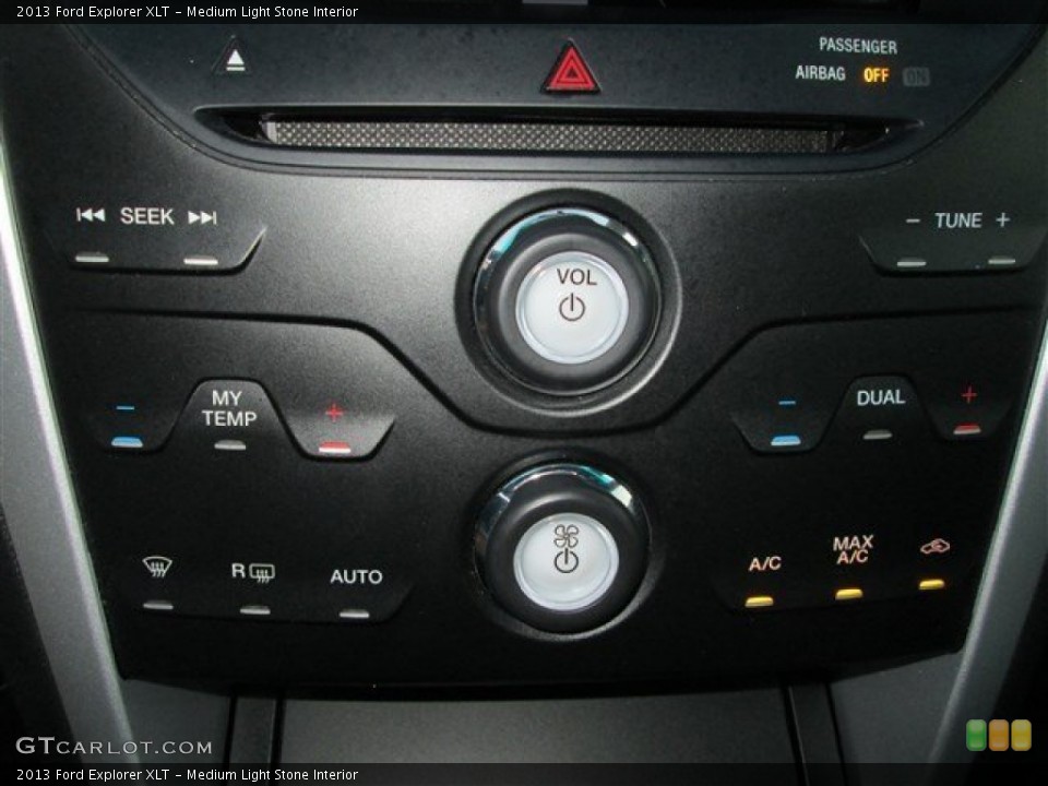 Medium Light Stone Interior Controls for the 2013 Ford Explorer XLT #85085741