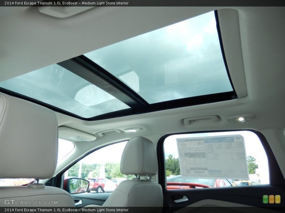 Medium Light Stone Interior Sunroof for the 2014 Ford Escape Titanium 1.6L EcoBoost #85085788