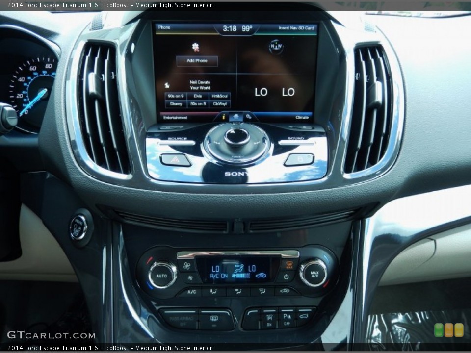 Medium Light Stone Interior Controls for the 2014 Ford Escape Titanium 1.6L EcoBoost #85085864