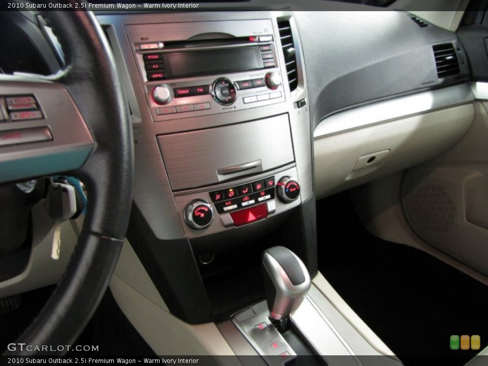 Warm Ivory Interior Controls for the 2010 Subaru Outback 2.5i Premium Wagon #85088543