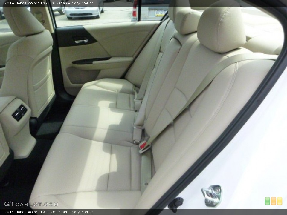 Ivory Interior Rear Seat for the 2014 Honda Accord EX-L V6 Sedan #85089170