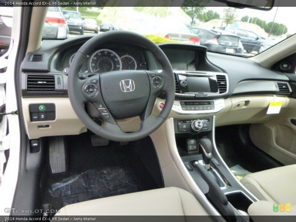 Ivory Interior Prime Interior for the 2014 Honda Accord EX-L V6 Sedan #85089194