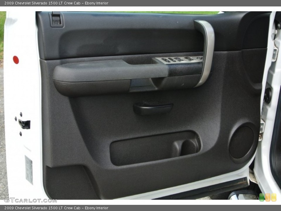 Ebony Interior Door Panel for the 2009 Chevrolet Silverado 1500 LT Crew Cab #85089563