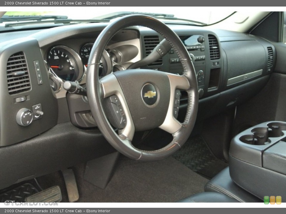 Ebony Interior Dashboard for the 2009 Chevrolet Silverado 1500 LT Crew Cab #85089857