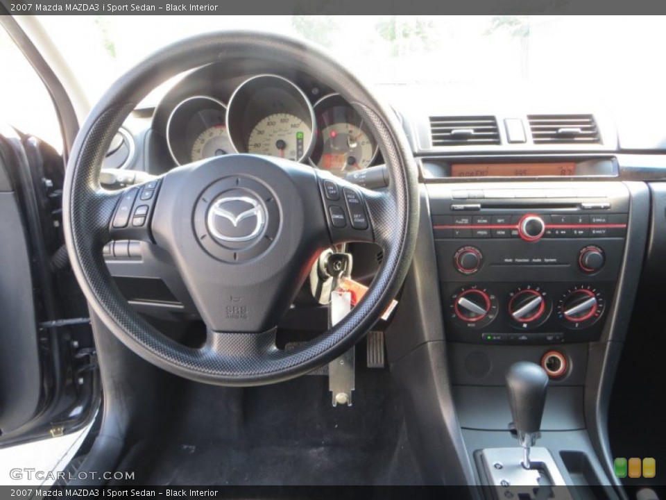 Black Interior Dashboard for the 2007 Mazda MAZDA3 i Sport Sedan #85090716