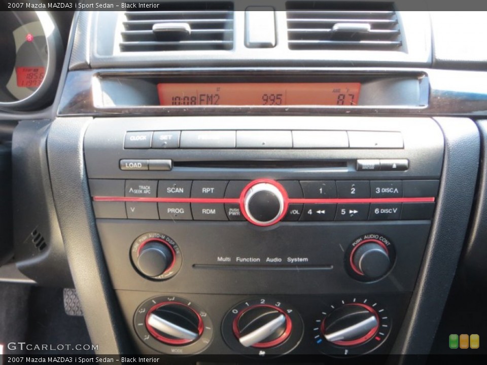 Black Interior Controls for the 2007 Mazda MAZDA3 i Sport Sedan #85090771