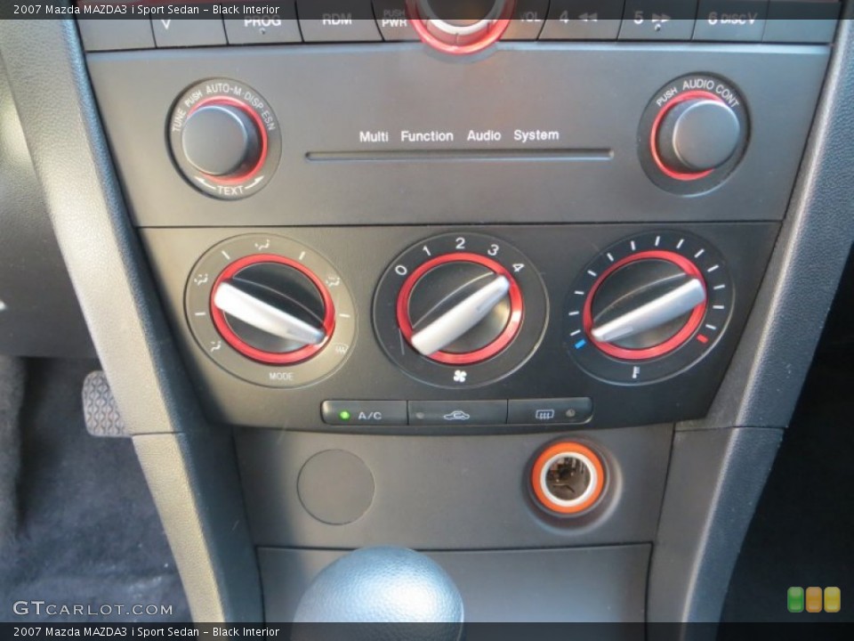 Black Interior Controls for the 2007 Mazda MAZDA3 i Sport Sedan #85090796