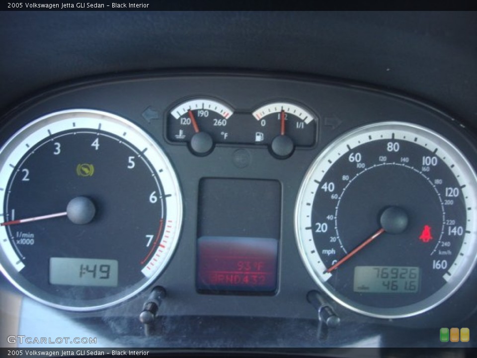 Black Interior Gauges for the 2005 Volkswagen Jetta GLI Sedan #85093350