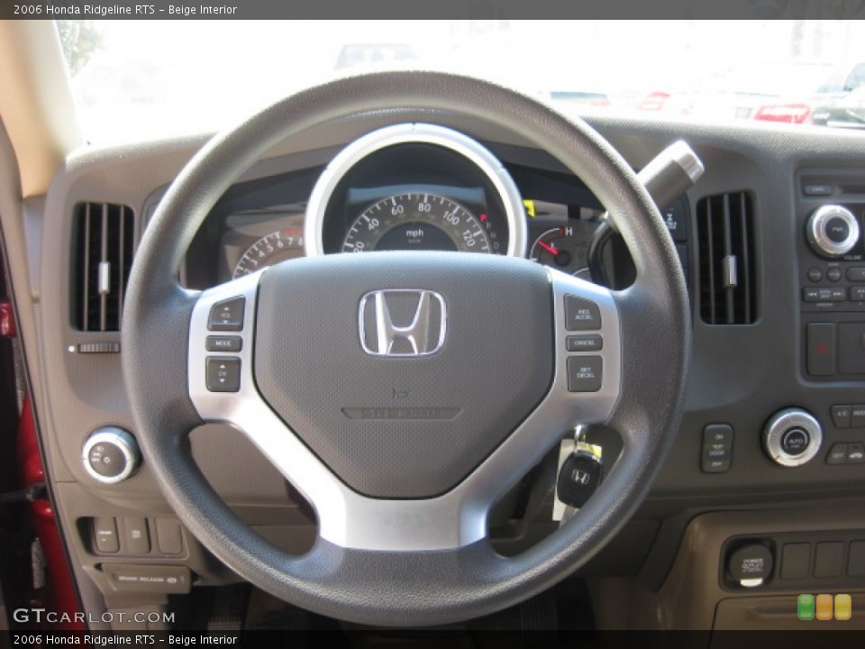 Beige Interior Steering Wheel for the 2006 Honda Ridgeline RTS #85099682