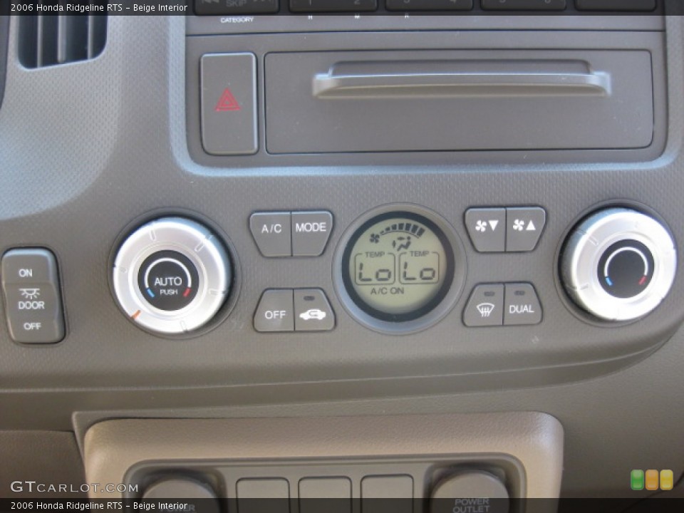 Beige Interior Controls for the 2006 Honda Ridgeline RTS #85099728