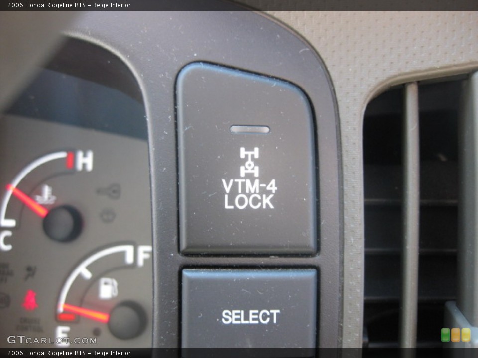 Beige Interior Controls for the 2006 Honda Ridgeline RTS #85099775