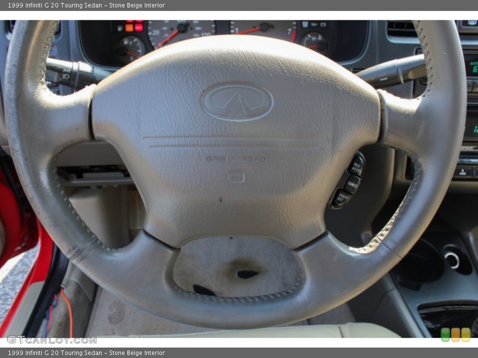 Stone Beige Interior Steering Wheel for the 1999 Infiniti G 20 Touring Sedan #85100822