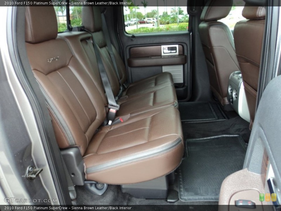 Sienna Brown Leather/Black Interior Rear Seat for the 2010 Ford F150 Platinum SuperCrew #85101695