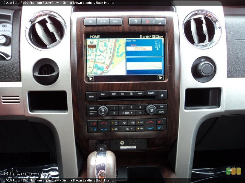 Sienna Brown Leather/Black Interior Controls for the 2010 Ford F150 Platinum SuperCrew #85101778