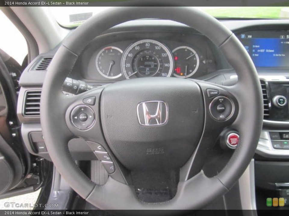 Black Interior Steering Wheel for the 2014 Honda Accord EX-L Sedan #85102169