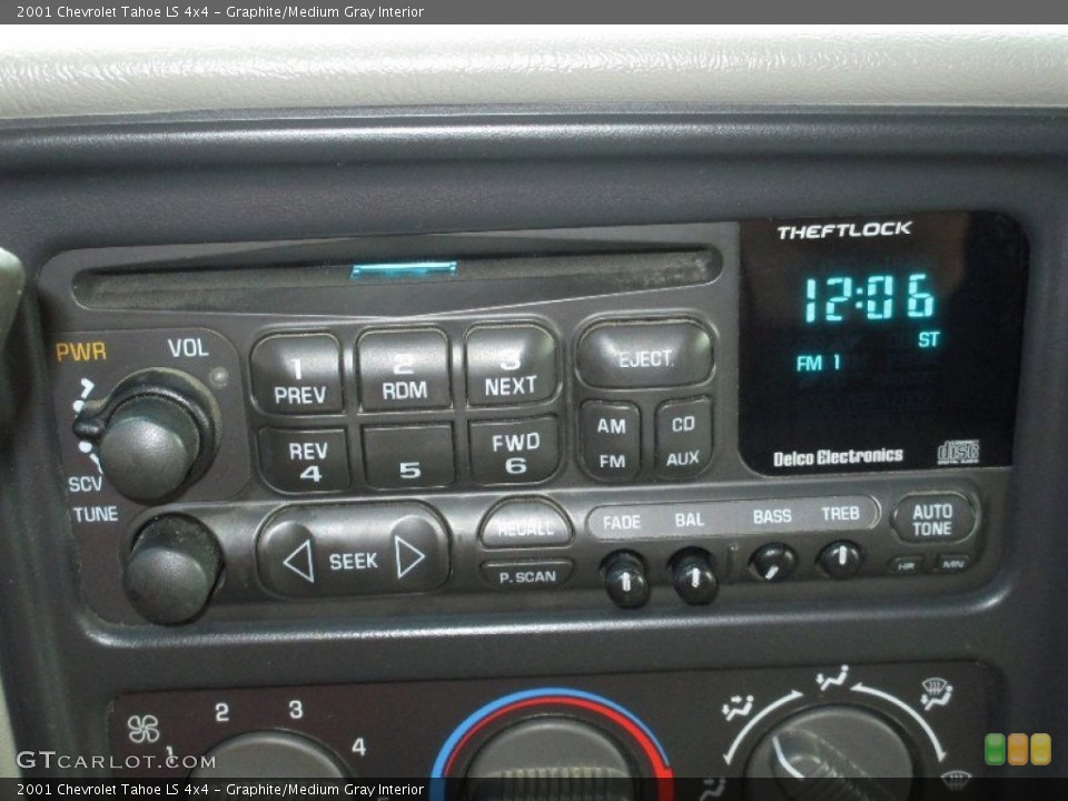 Graphite/Medium Gray Interior Audio System for the 2001 Chevrolet Tahoe LS 4x4 #85102616