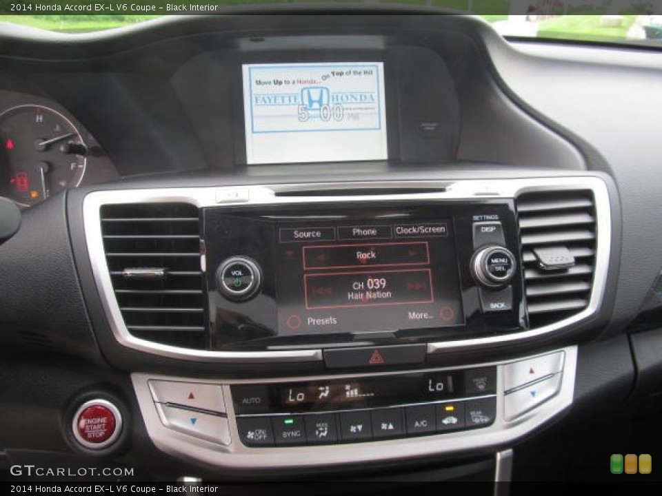 Black Interior Controls for the 2014 Honda Accord EX-L V6 Coupe #85102625