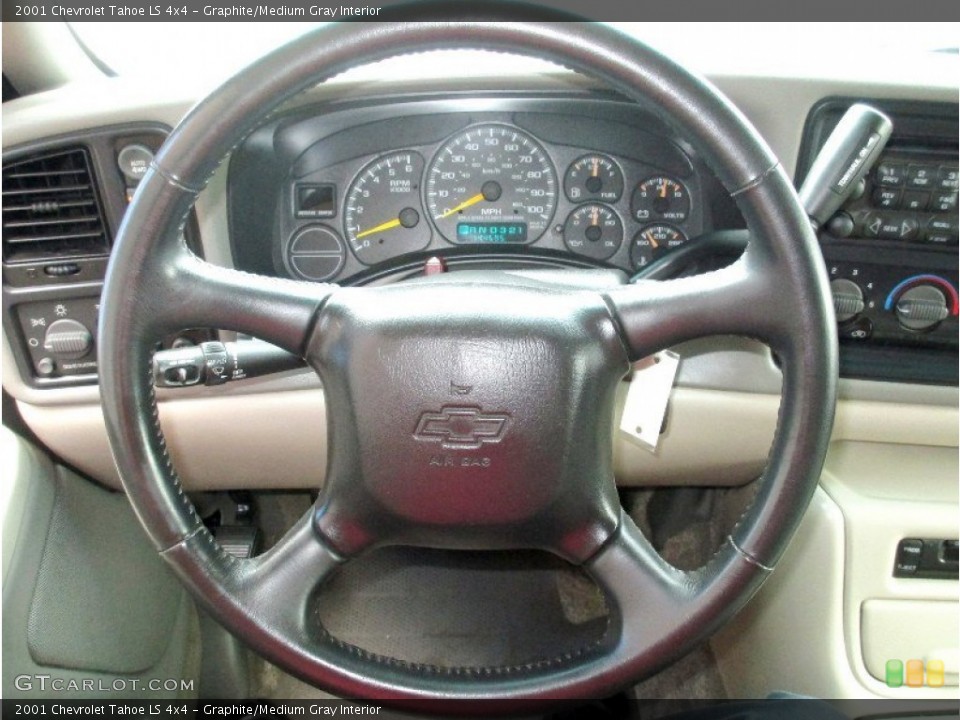 Graphite/Medium Gray Interior Steering Wheel for the 2001 Chevrolet Tahoe LS 4x4 #85103030