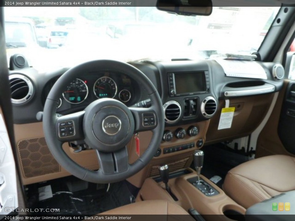 Black/Dark Saddle Interior Prime Interior for the 2014 Jeep Wrangler Unlimited Sahara 4x4 #85110902