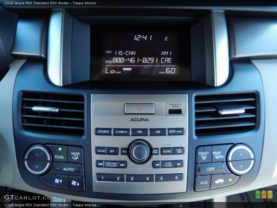 Taupe Interior Controls for the 2010 Acura RDX  #85111529