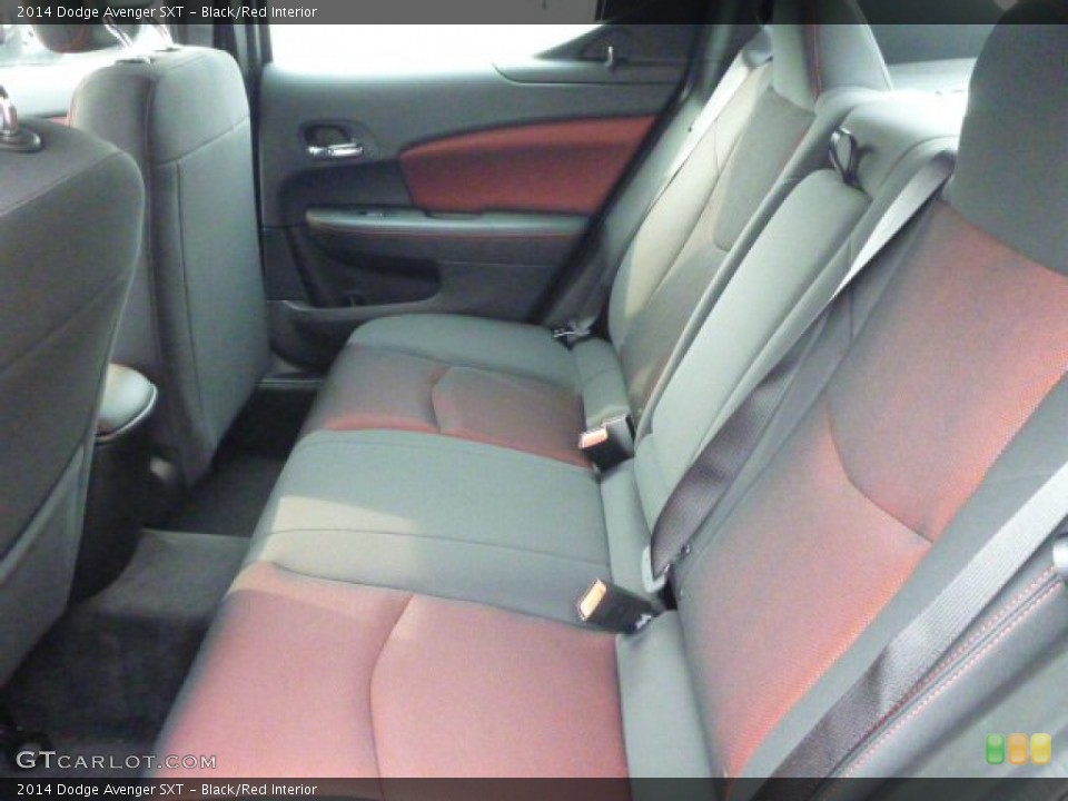 Black/Red Interior Rear Seat for the 2014 Dodge Avenger SXT #85111610