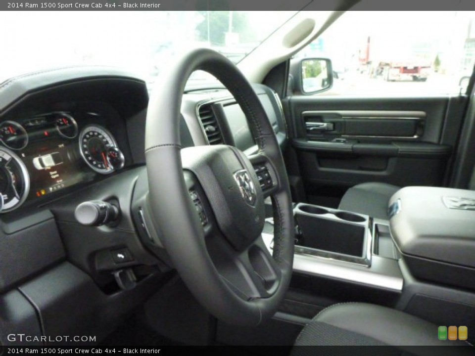 Black Interior Steering Wheel for the 2014 Ram 1500 Sport Crew Cab 4x4 #85112576