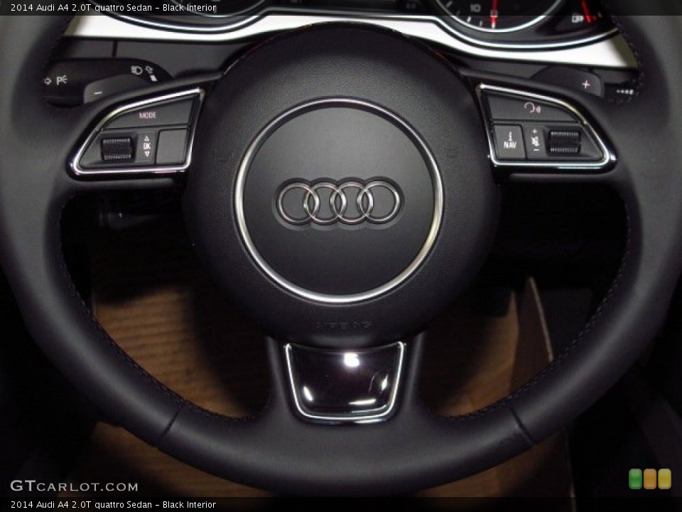 Black Interior Steering Wheel for the 2014 Audi A4 2.0T quattro Sedan #85112741
