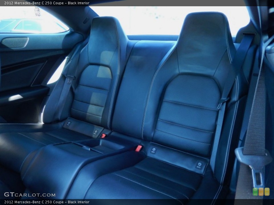 Black Interior Rear Seat for the 2012 Mercedes-Benz C 250 Coupe #85113008