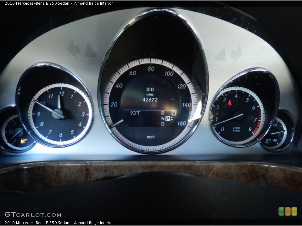 Almond Beige Interior Gauges for the 2010 Mercedes-Benz E 350 Sedan #85114091