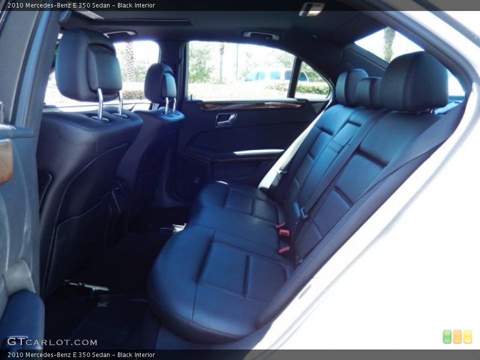 Black Interior Rear Seat for the 2010 Mercedes-Benz E 350 Sedan #85114415