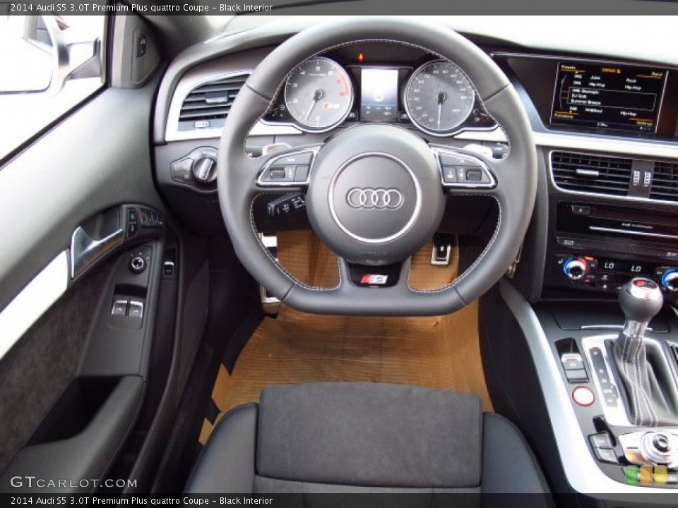 Black Interior Steering Wheel for the 2014 Audi S5 3.0T Premium Plus quattro Coupe #85114712