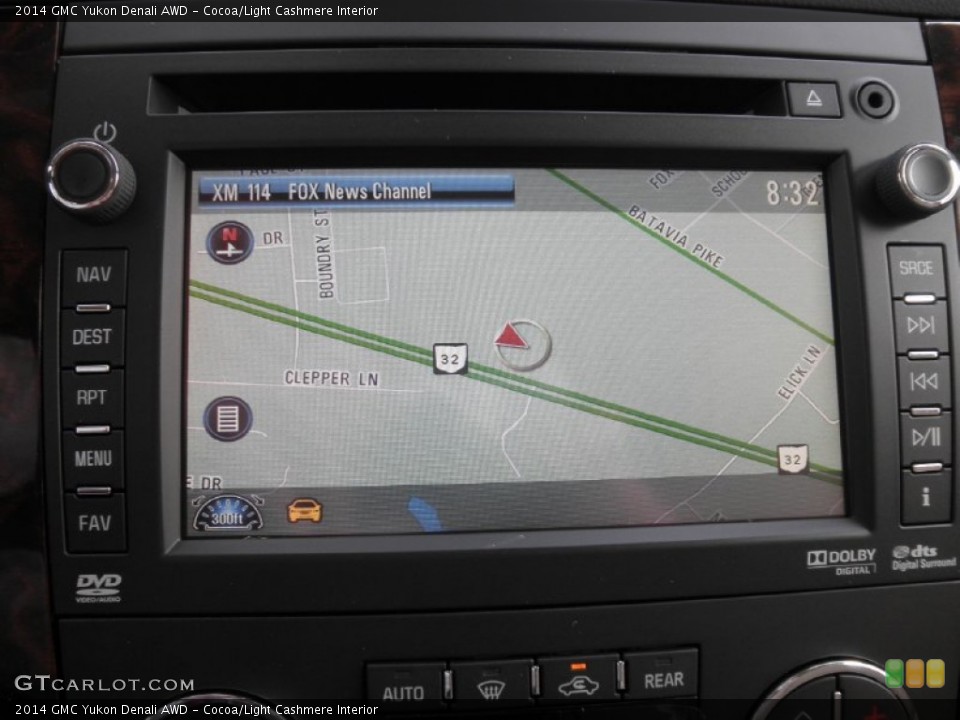 Cocoa/Light Cashmere Interior Navigation for the 2014 GMC Yukon Denali AWD #85115399