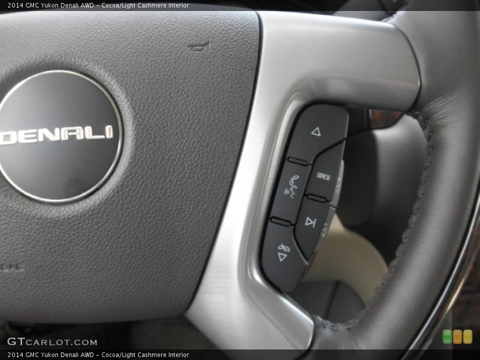 Cocoa/Light Cashmere Interior Controls for the 2014 GMC Yukon Denali AWD #85115453